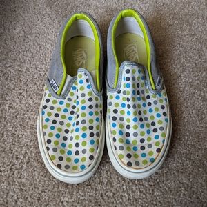 Vans Polka Dot Canvas Slip Ons